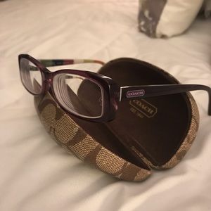 Coach eyeglass frames with case